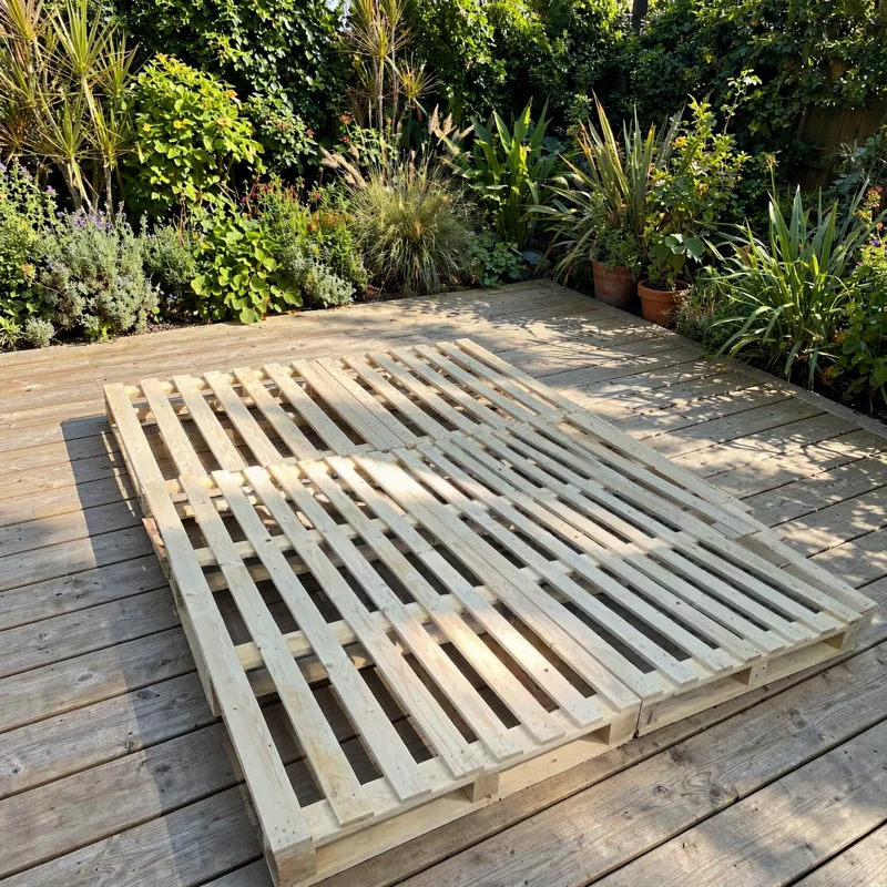 King Size Wooden Pallet Bed — King · 72 × 78 in