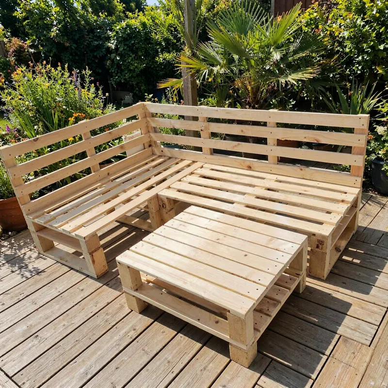 3 Seater L-Shaped Pallet Sofa — 3 Seater · L-Shaped