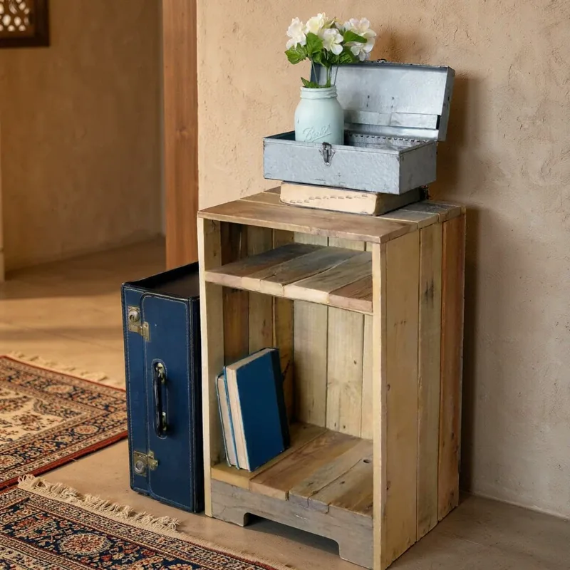 Bedside Table — Rack Pinewood Table — Side Table · Rack Design